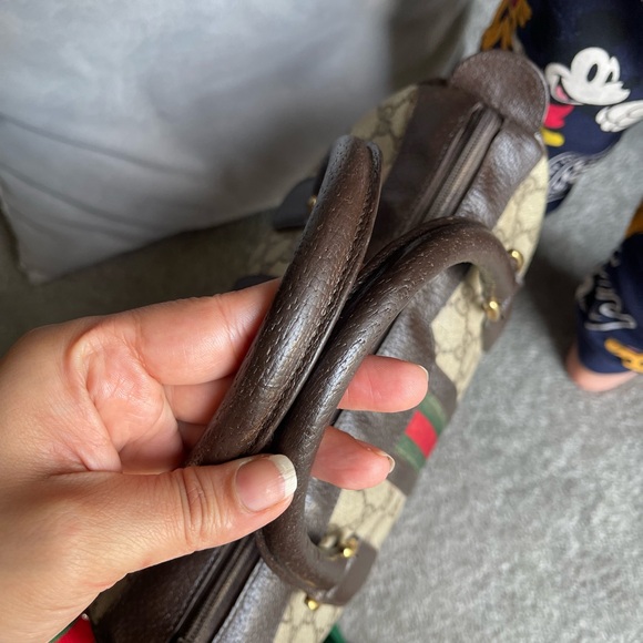 Authentic Gucci vintage web sherry line satchel bag 002.68.0069 (F301) - Picture 10 of 16